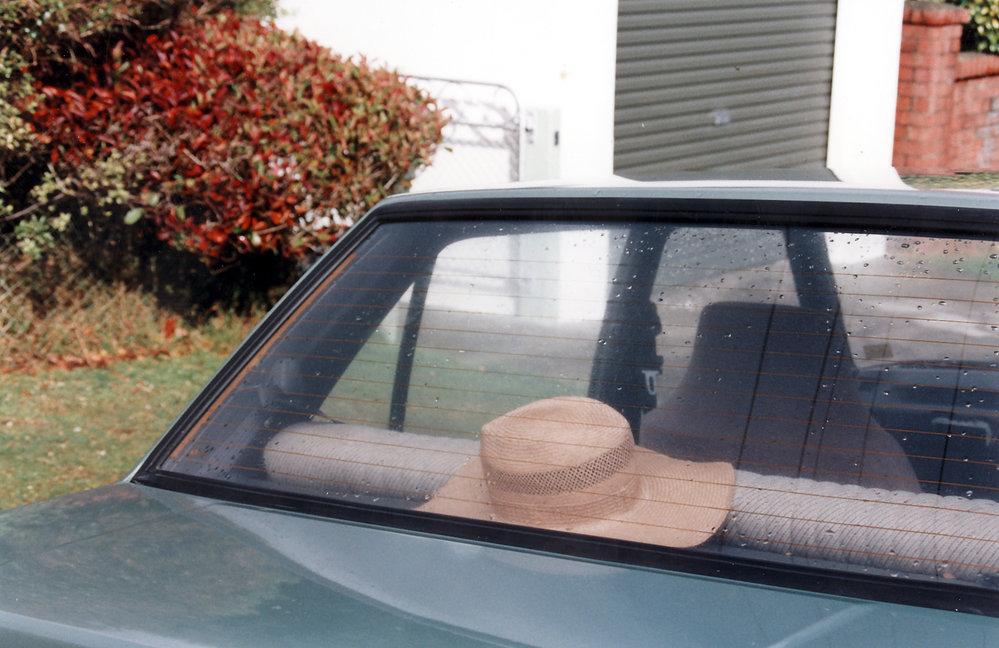 Hat on a back seat