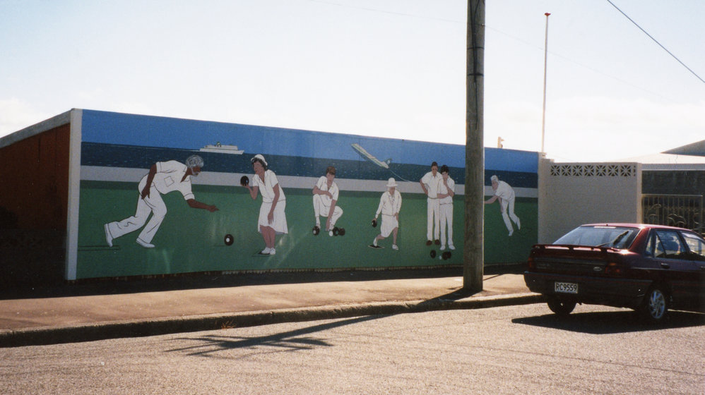 Mural, Lyall Bay Bowling Club
