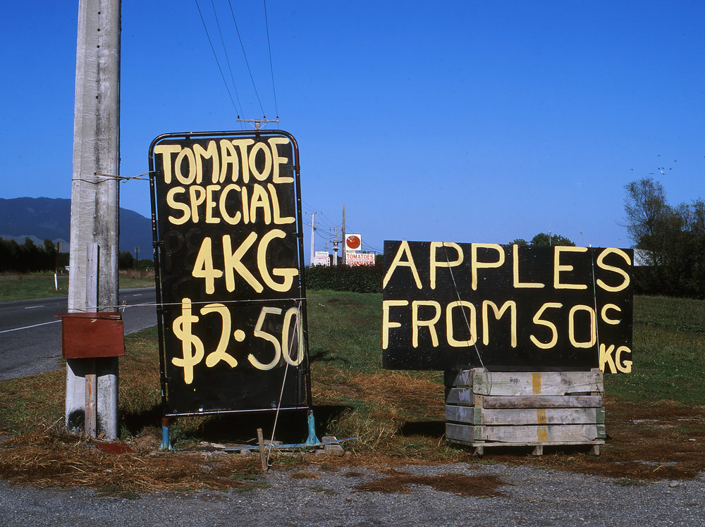 Roadside produce sellers on the Kapiti Coast