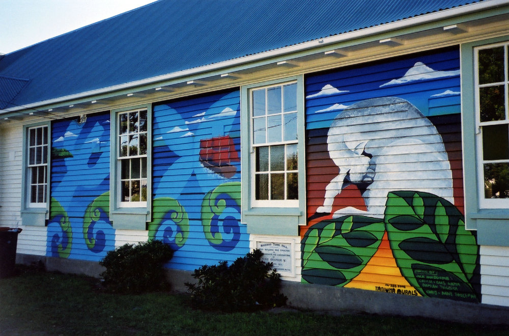 Miramar Community Centre Mural, Taniwha Murals