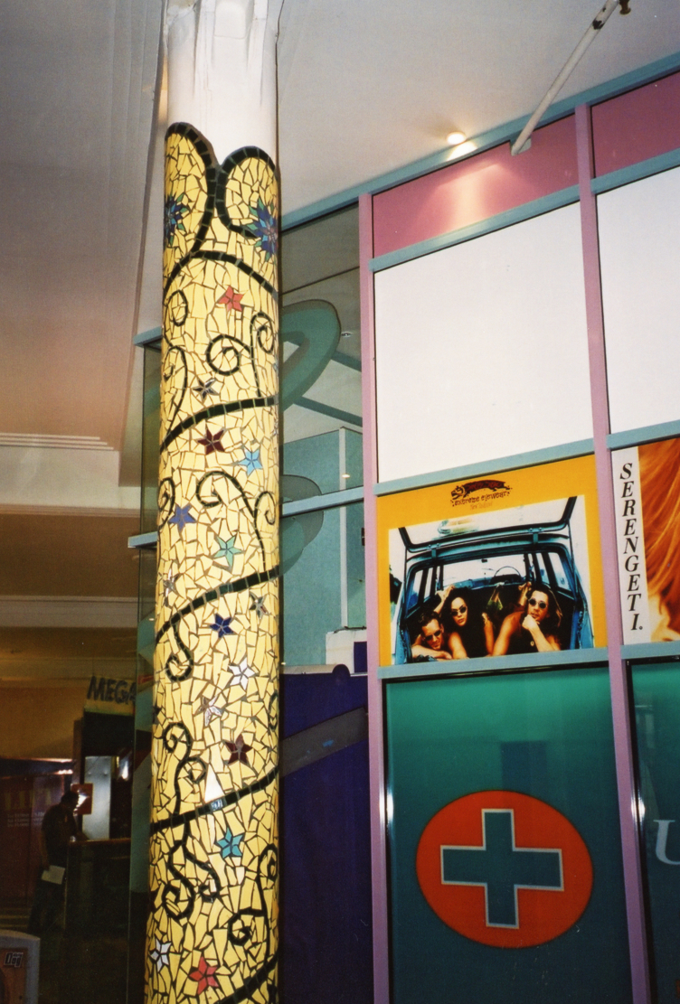 Mosaic Tile pillars, Clare Christian 