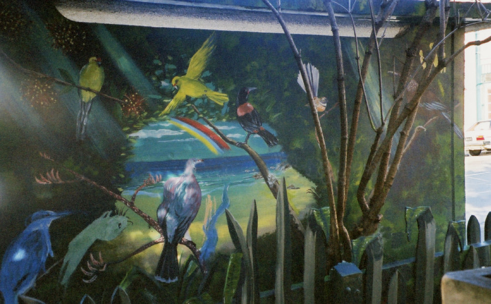 Bus stop mural, Robert Stewart