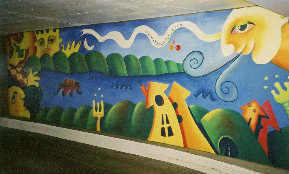 Lombard carpark mural, Tanya Paton