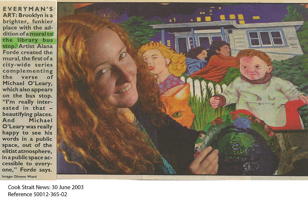 Brooklyn Bus Stop Mural, Alana Forde