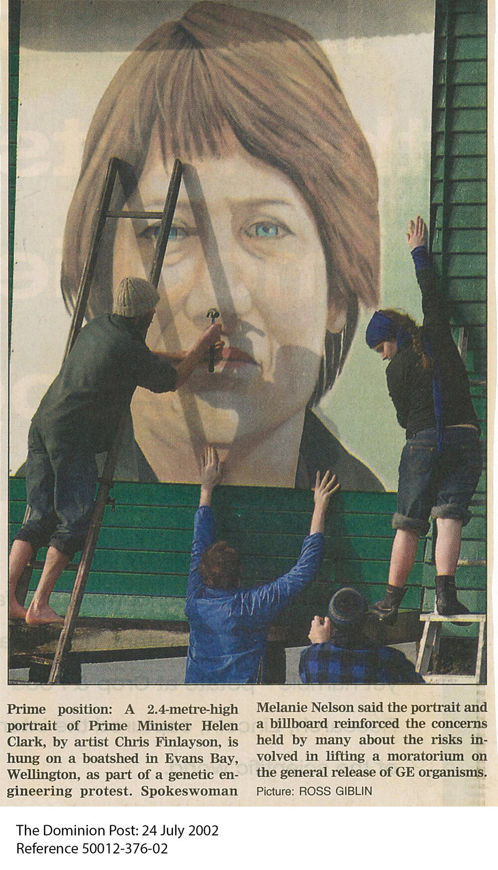 Protest mural, Chris Finlayson