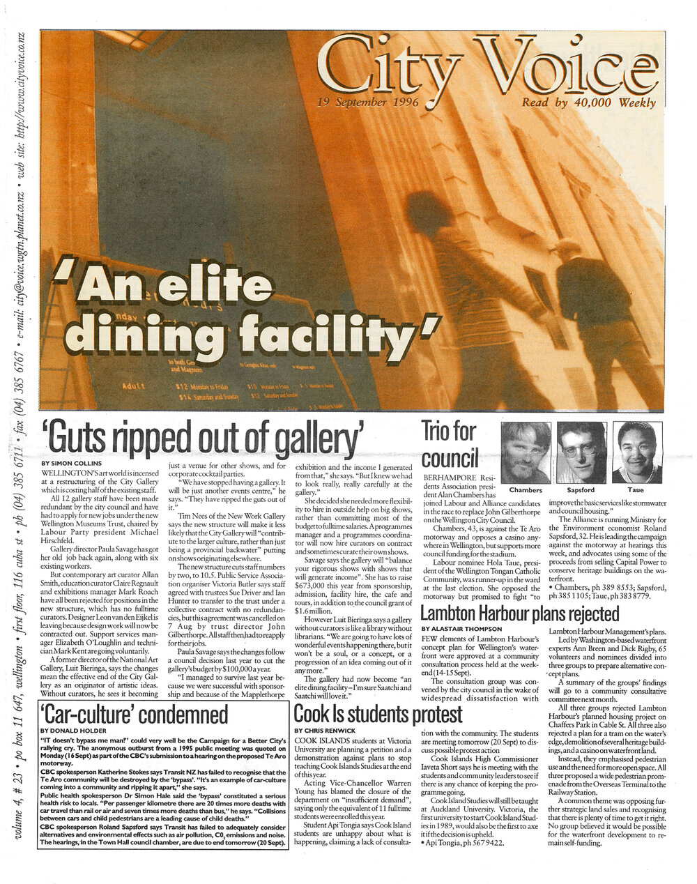 City Voice, 19th September 1996