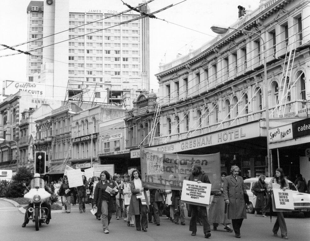 Protest on Lambton Quay