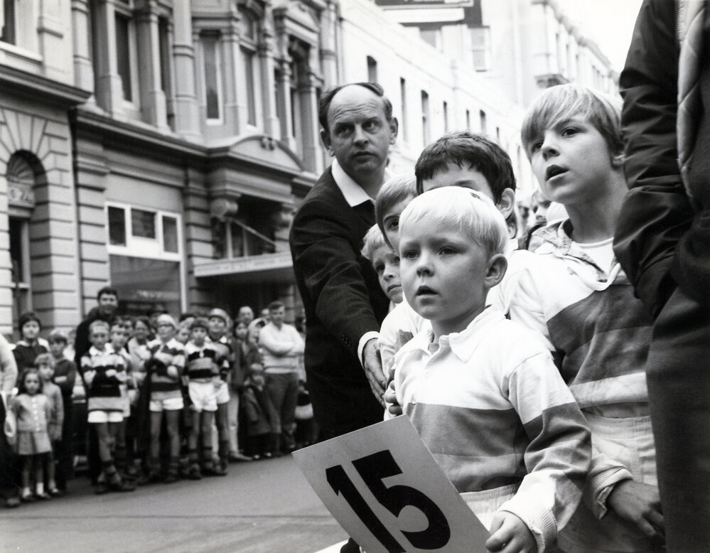 Pre-rugby game parade
