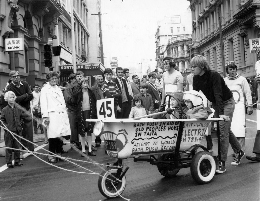Pre-rugby game parade