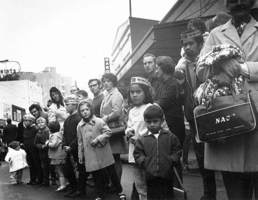 Pre-rugby game parade
