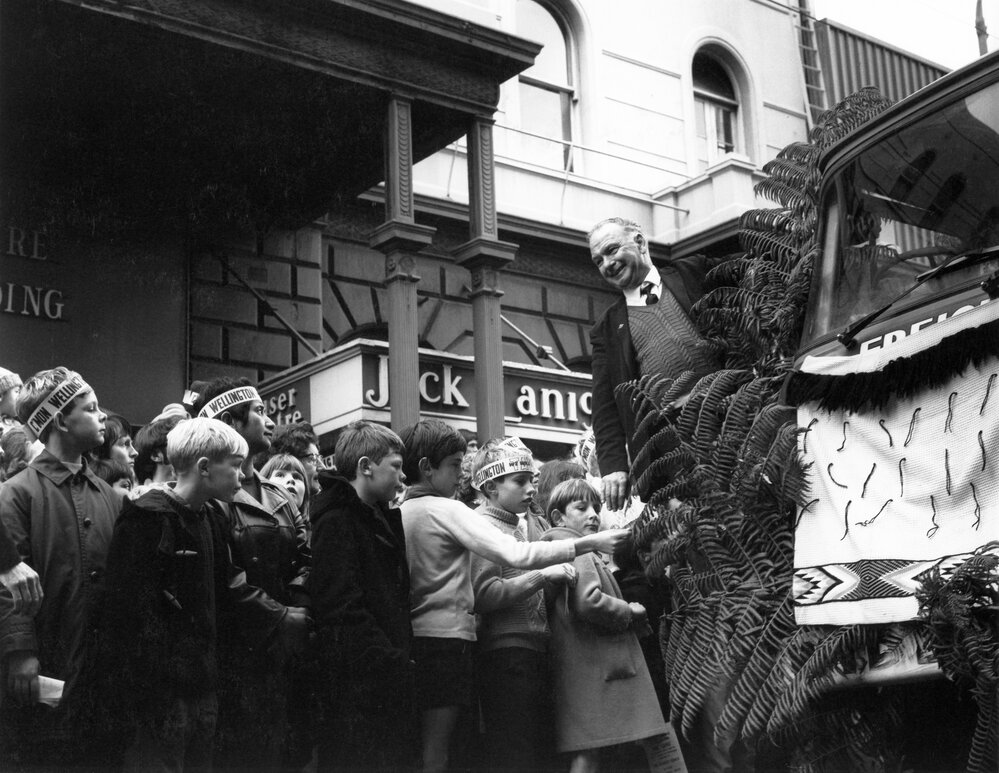 Pre-rugby game parade