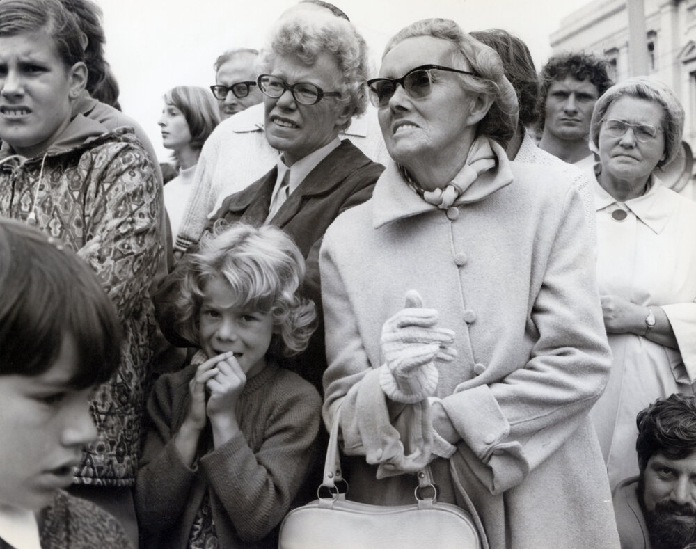 Watching a performance in Mercer Street