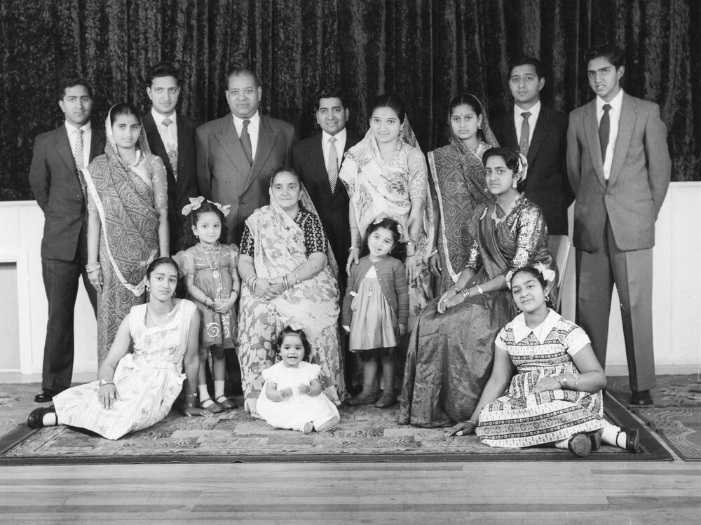 Group photograph of a local Indian family