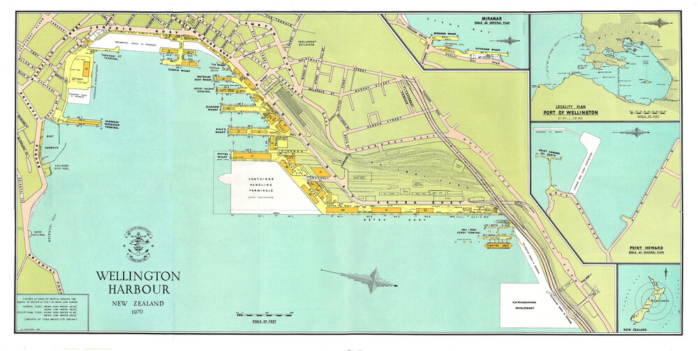 Berthing Map of Wellington Harbour (1970)