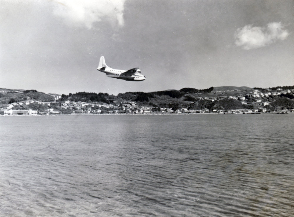 Solent flying boat about to land