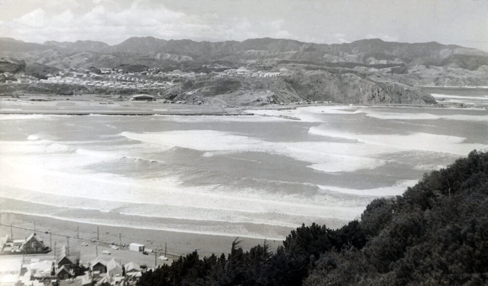 Lyall Bay and Rongotai Airport, 1959