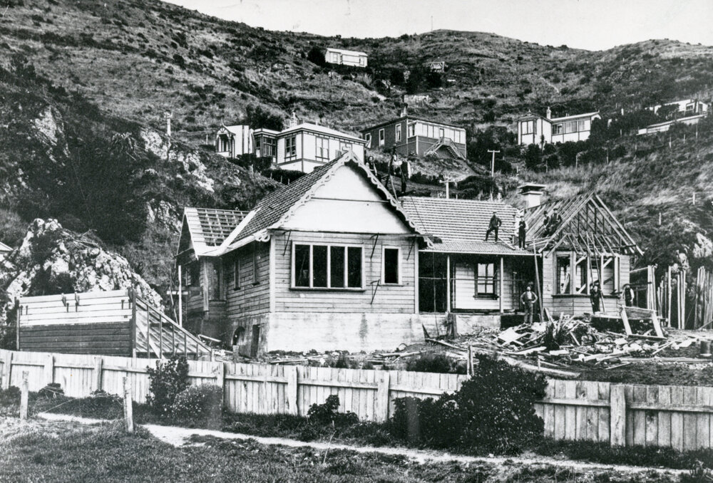 'The Gables' under construction, Seatoun