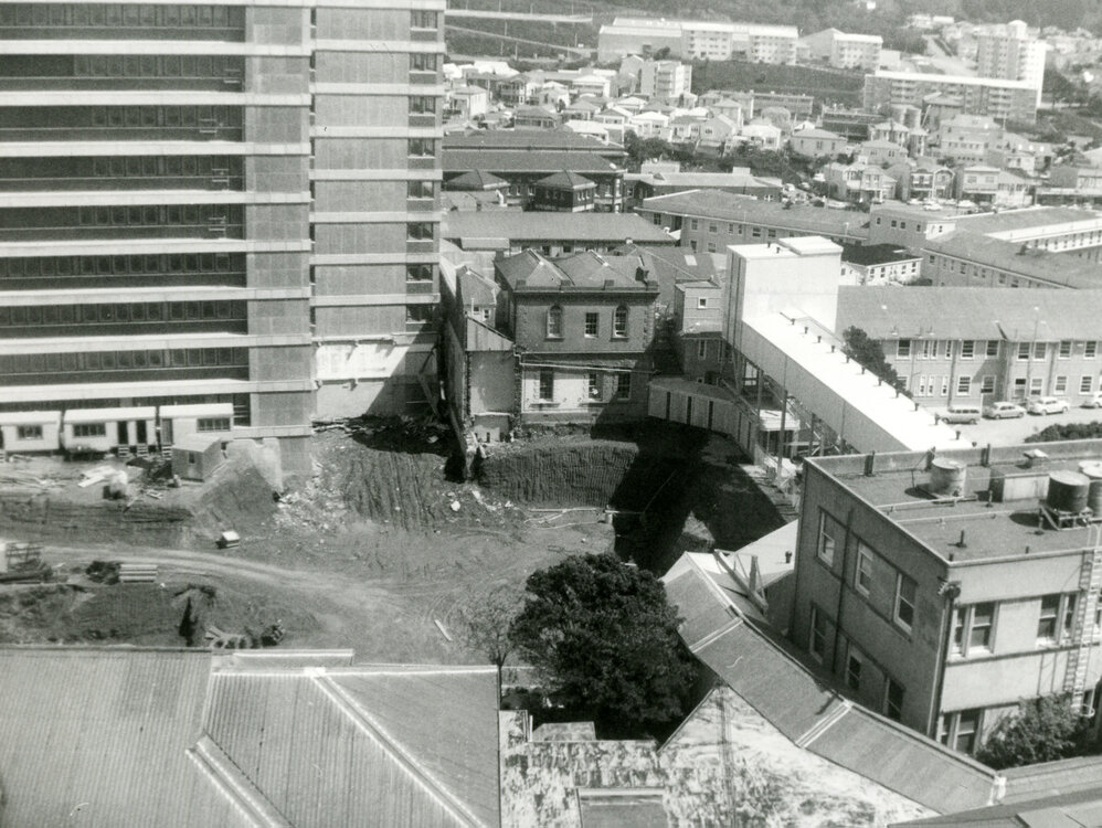 Construction of the Medical School, Wellington Hospital