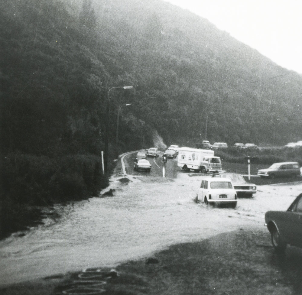Flooding at the intersection of Churchill Drive and Blackbridge Road
