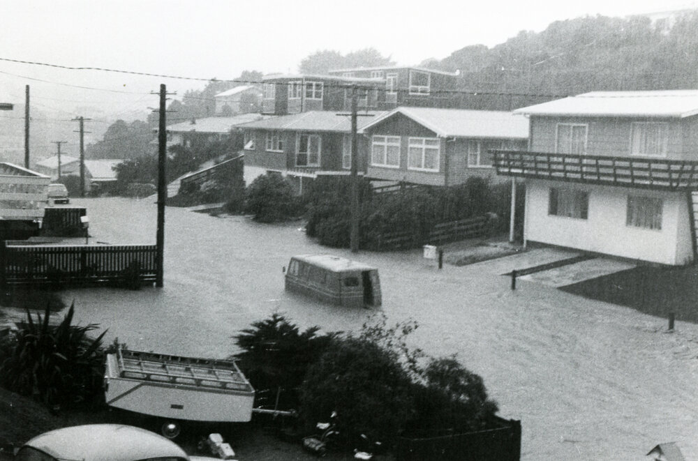 Flooding in Awarua Street, Ngaio