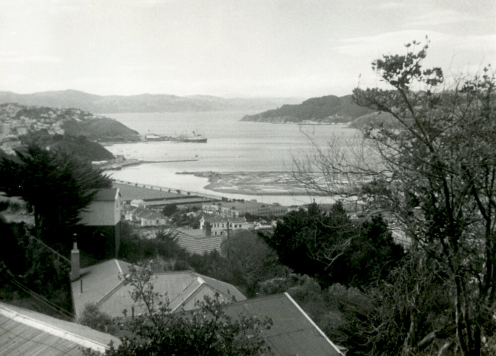 Evans Bay during reclamation