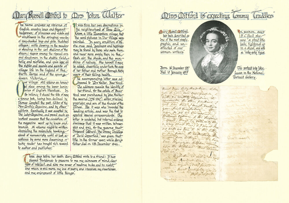Letter from Mary Russell Mitford to Mrs. John Walter