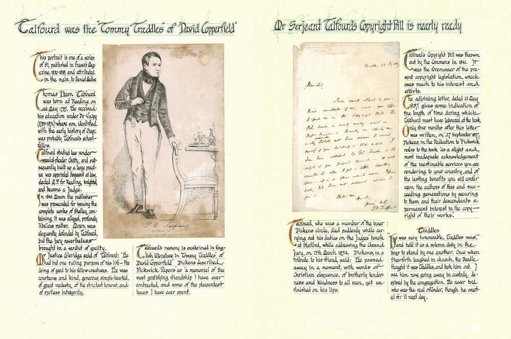 Letter from Sir Thomas Talfourd 