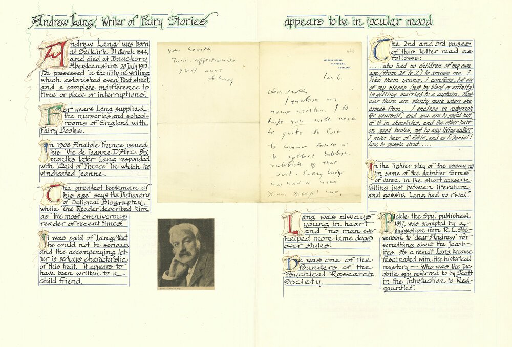 Letter from Andrew Lang