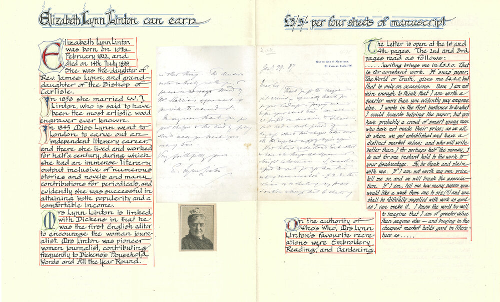 Letter from Eliza Lynn Linton