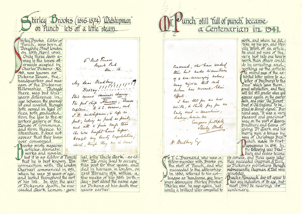 Letter from Shirley Brooks to William Bradbury