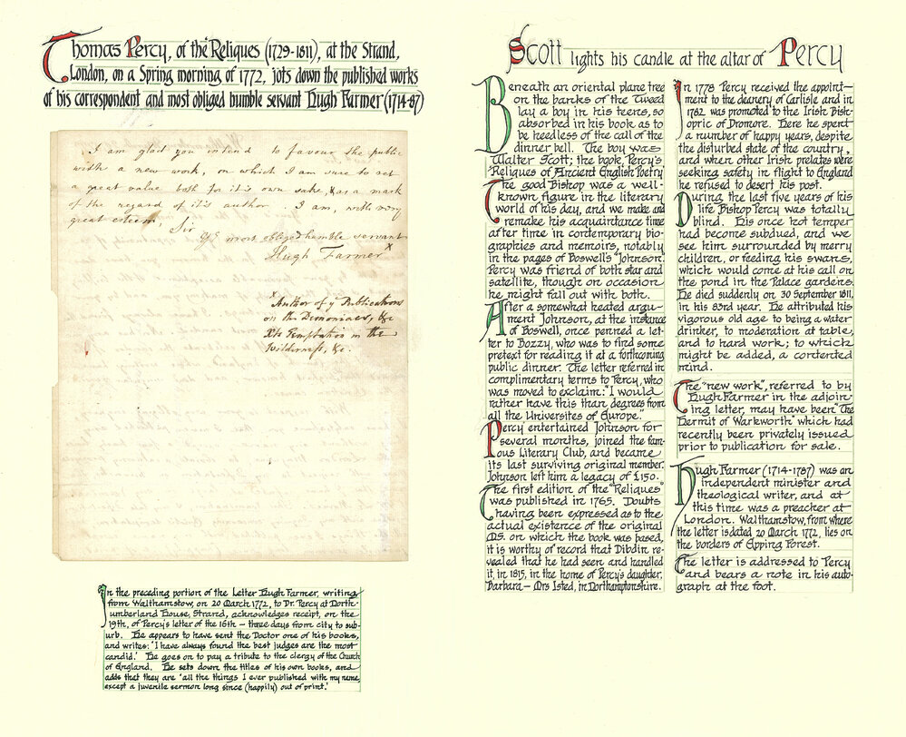 Letter from Hugh Farmer to Thomas Percy