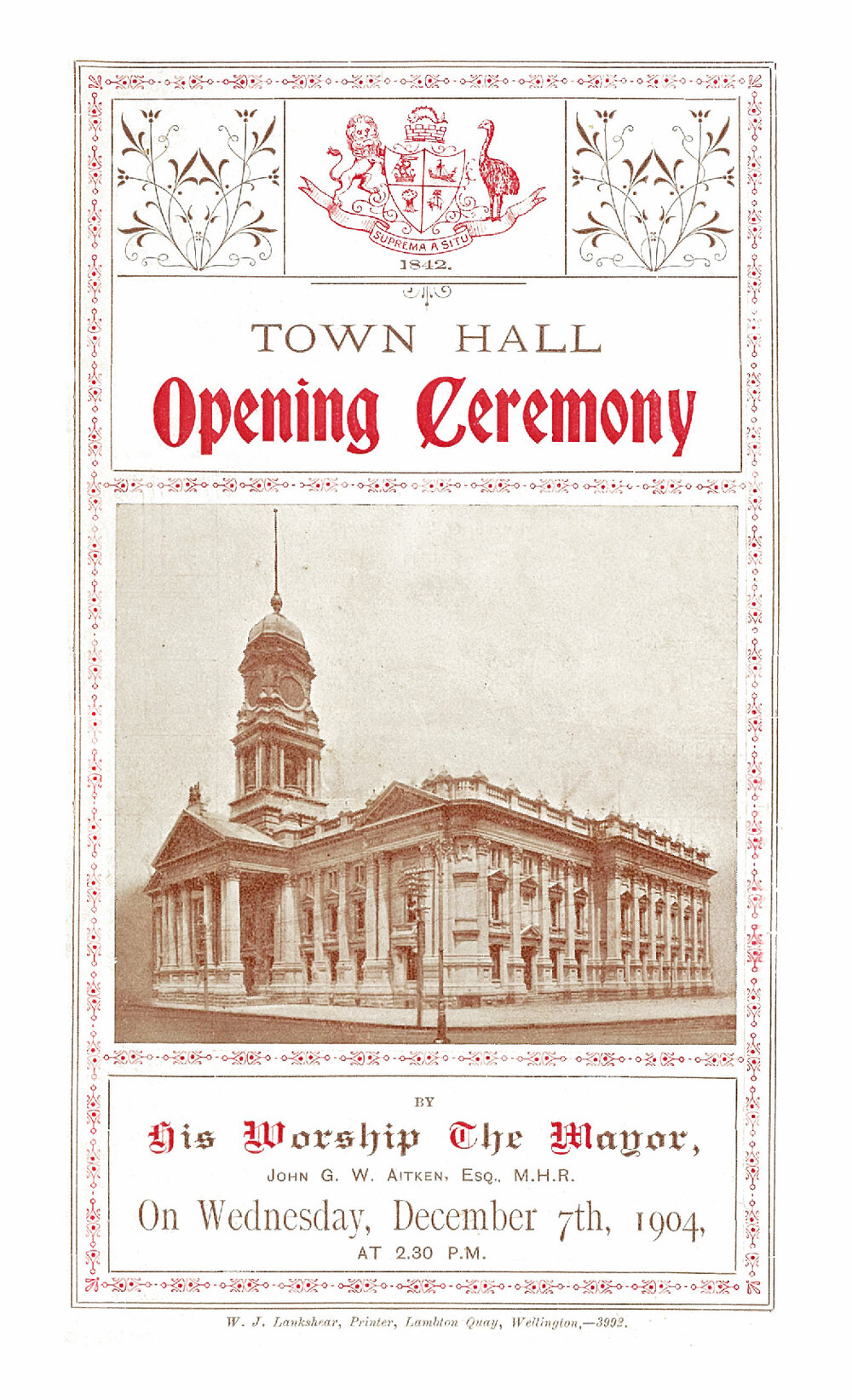 Town Hall Opening Ceremony