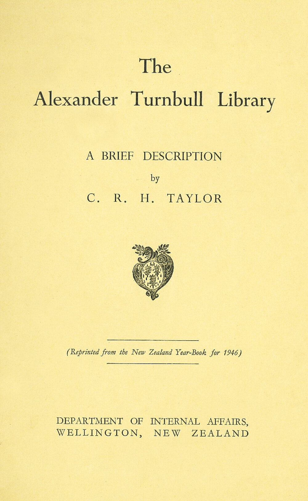 The Turnbull Library: A Brief Description