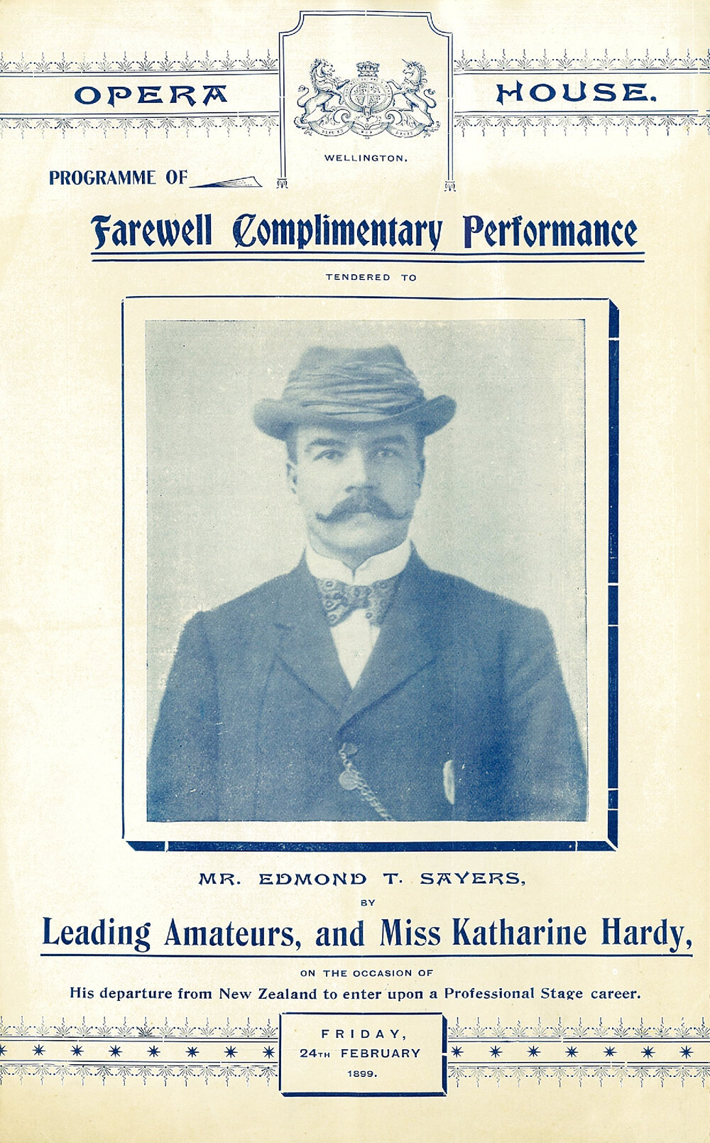 Opera House: Programme of Farewell Complimentary Performance