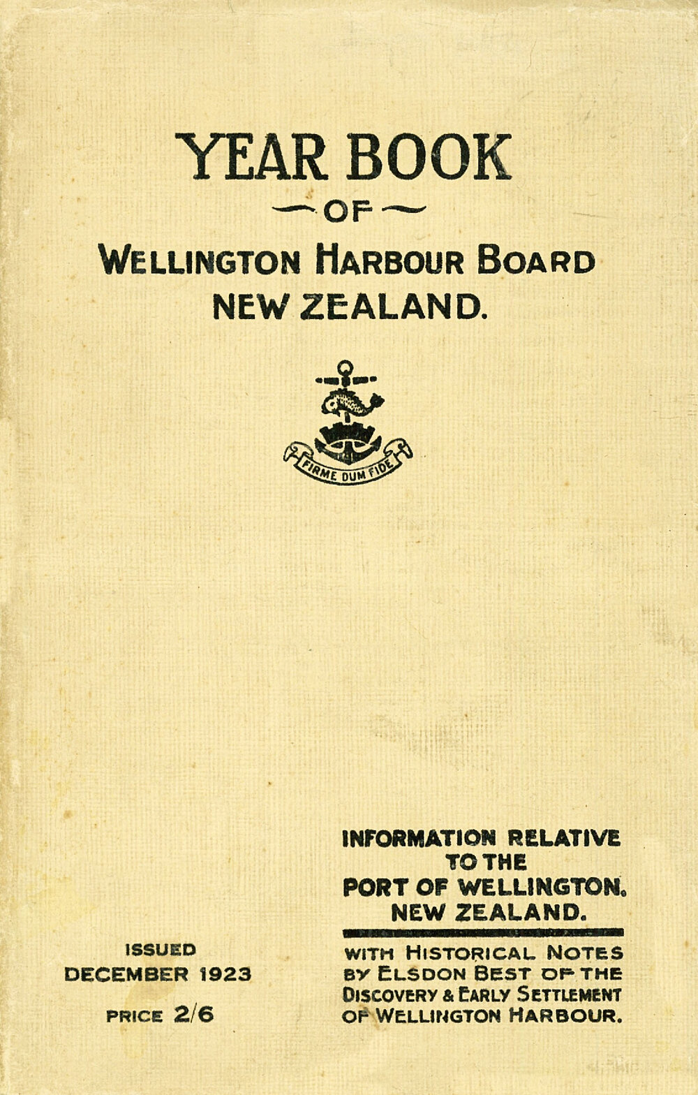 Yearbook of the Wellington Harbour Board (1923)