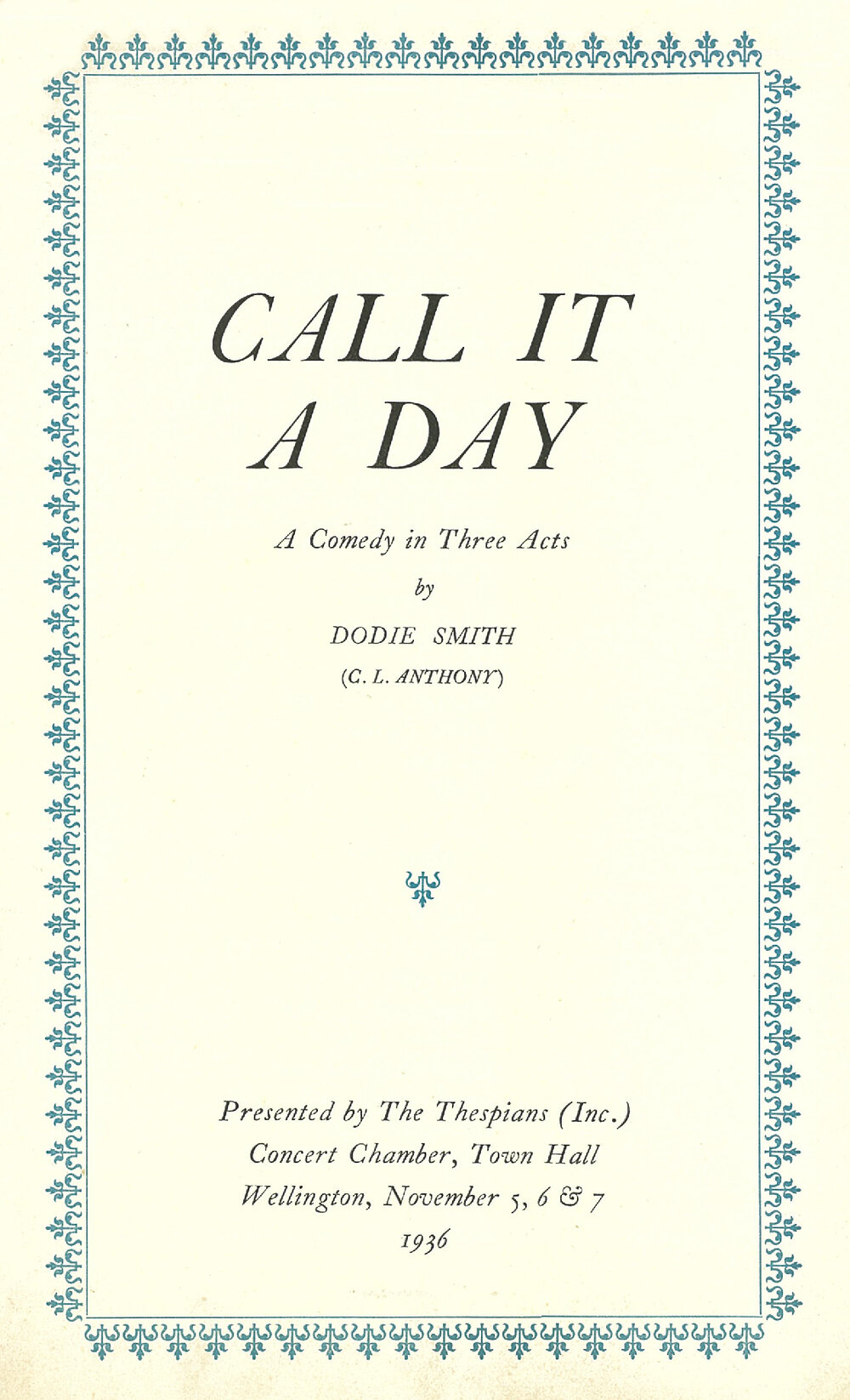 The Thespians Inc.: "Call it a day"