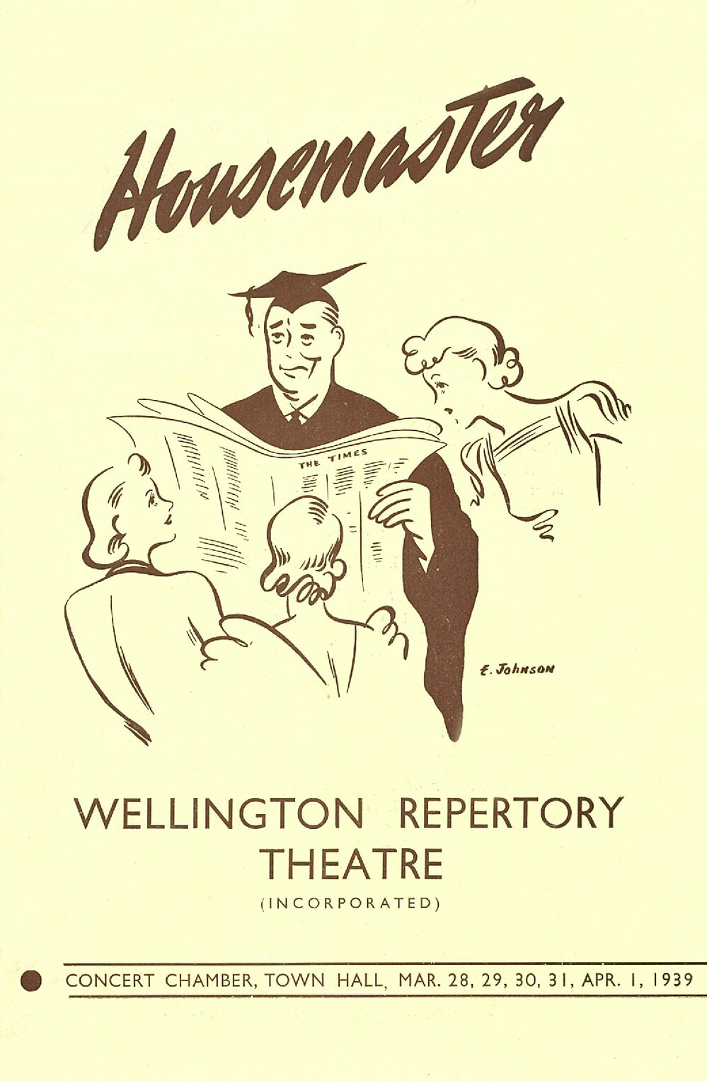 Wellington Repertory Theatre: "Housemaster"