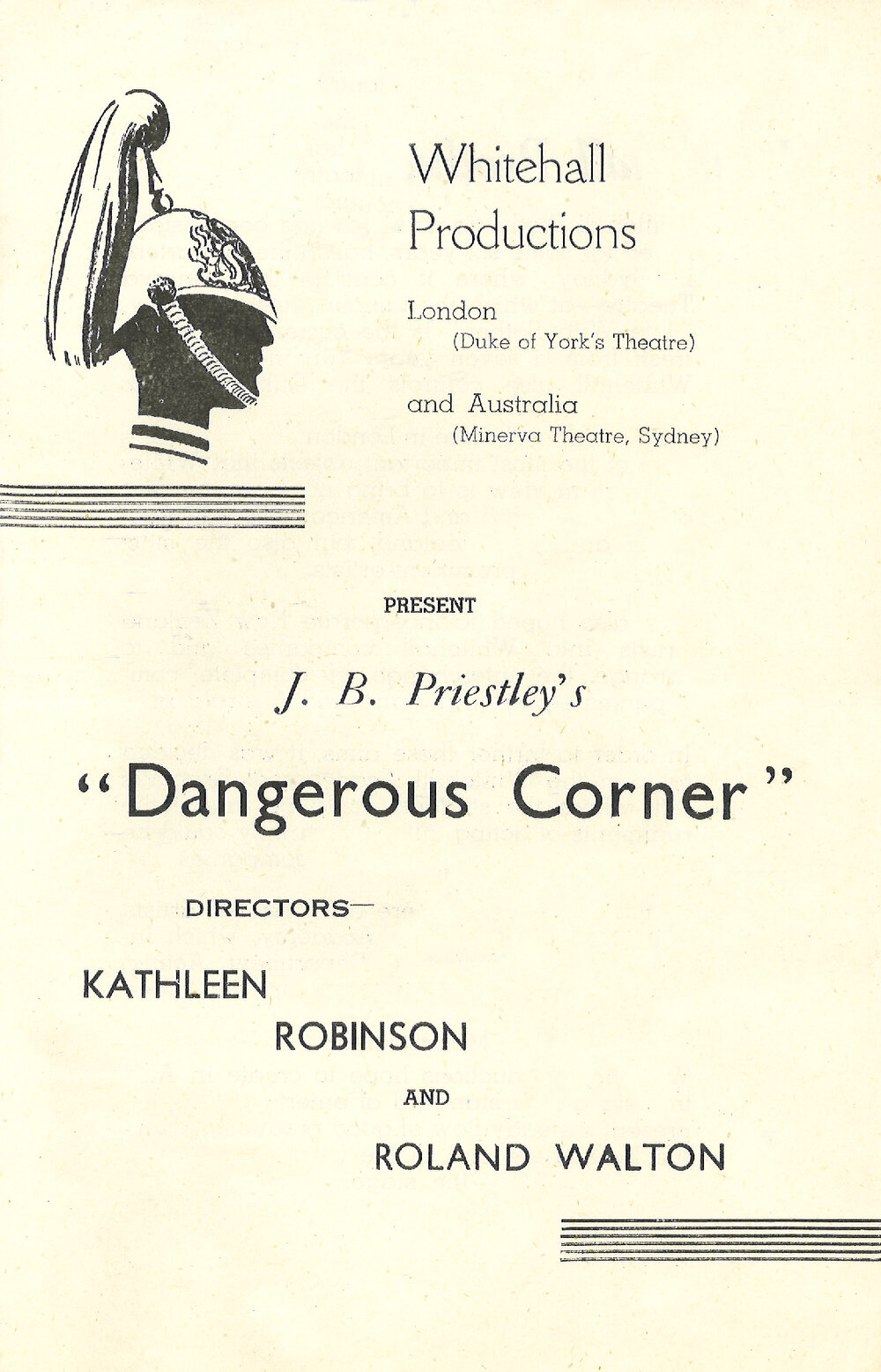 Whitehall Productions: "Dangerous Corner"