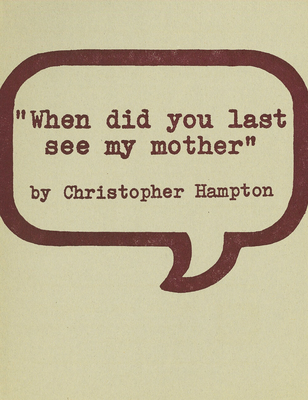 Downstage Theatre: "When Did You Last See My Mother"