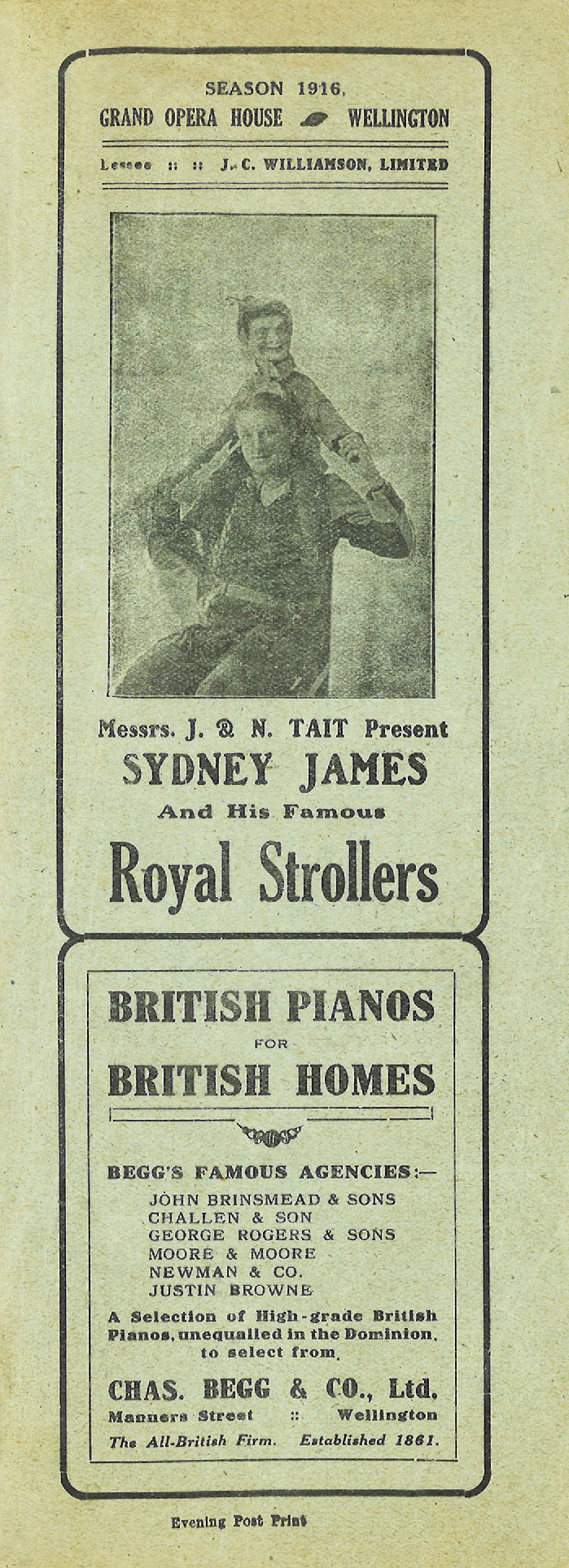 Messrs. J. &amp; N. Tait present Sydney James