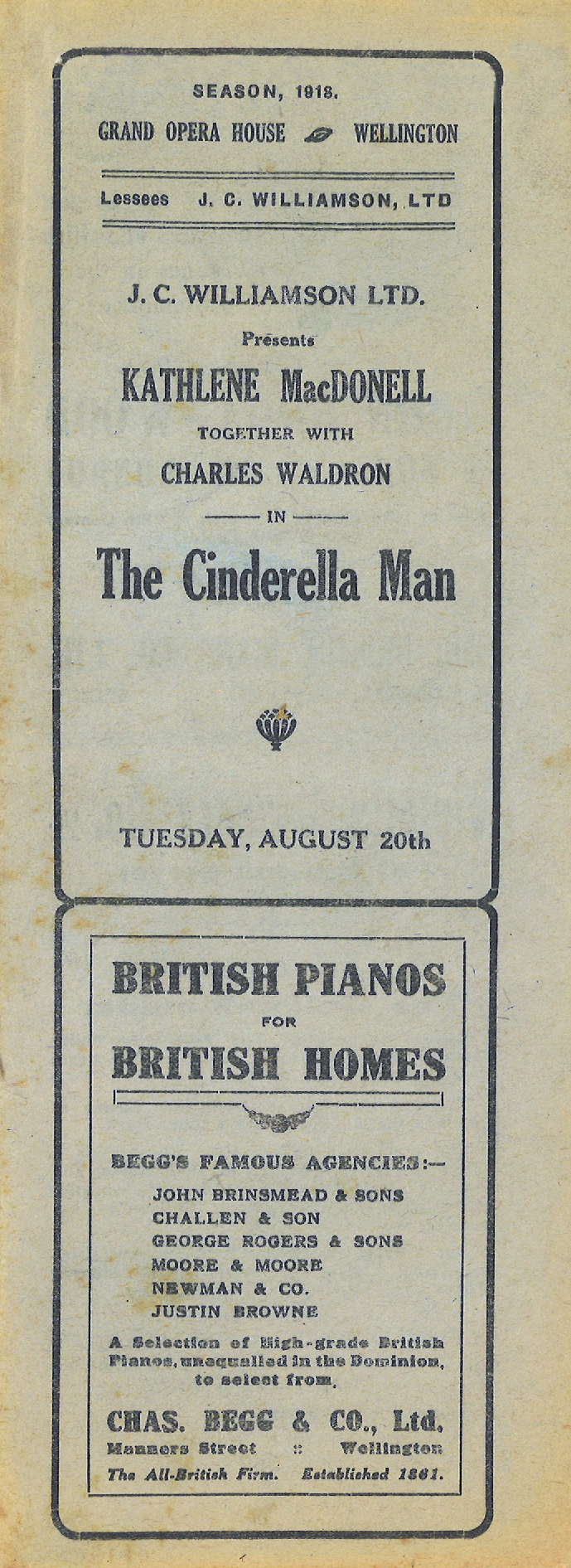 J.C. Williamson: "The Cinderella Man"