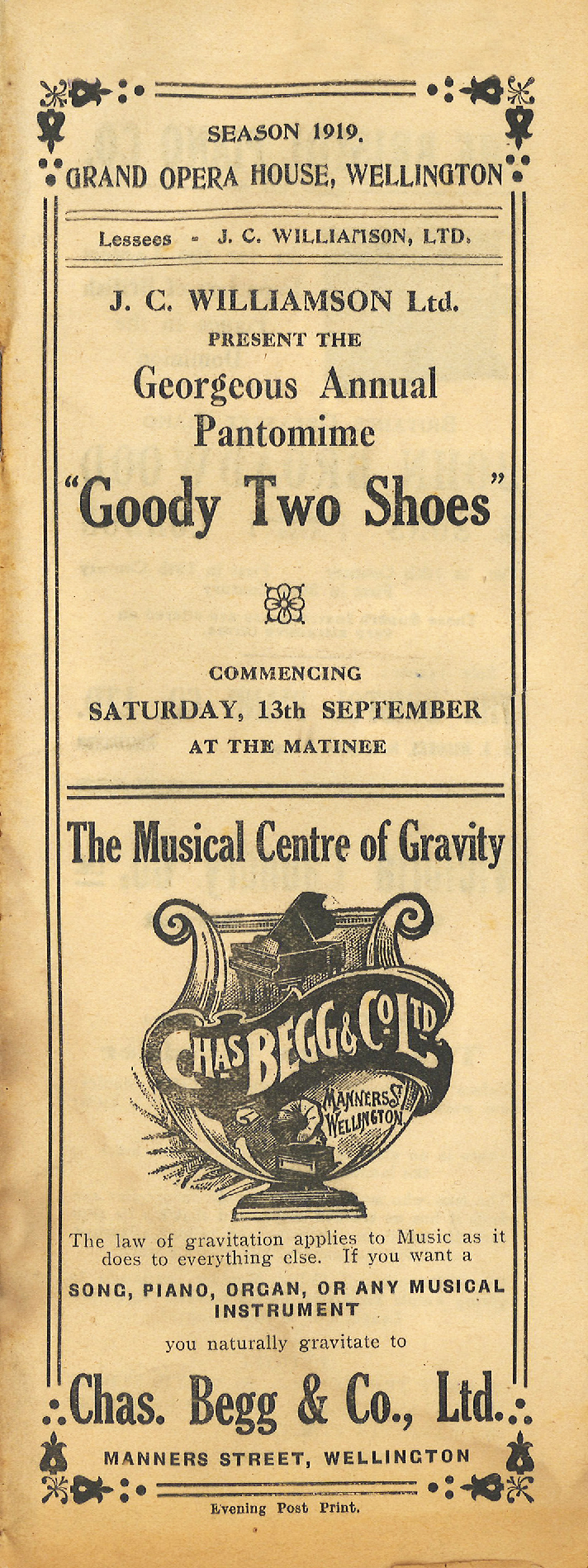 J.C. Williamson: "Goody Two Shoes"