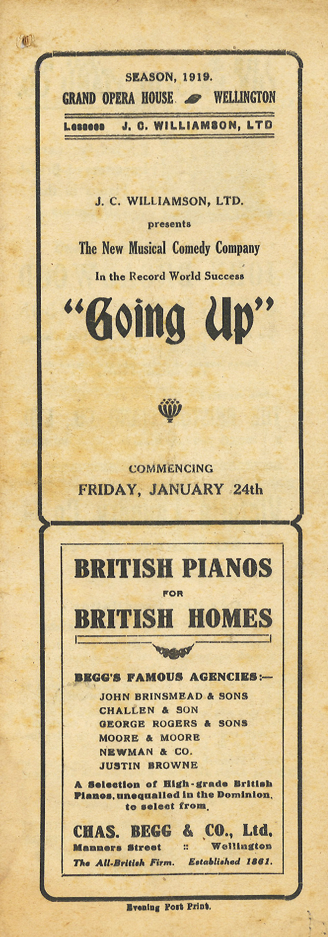 J.C. Williamson: "Going Up"