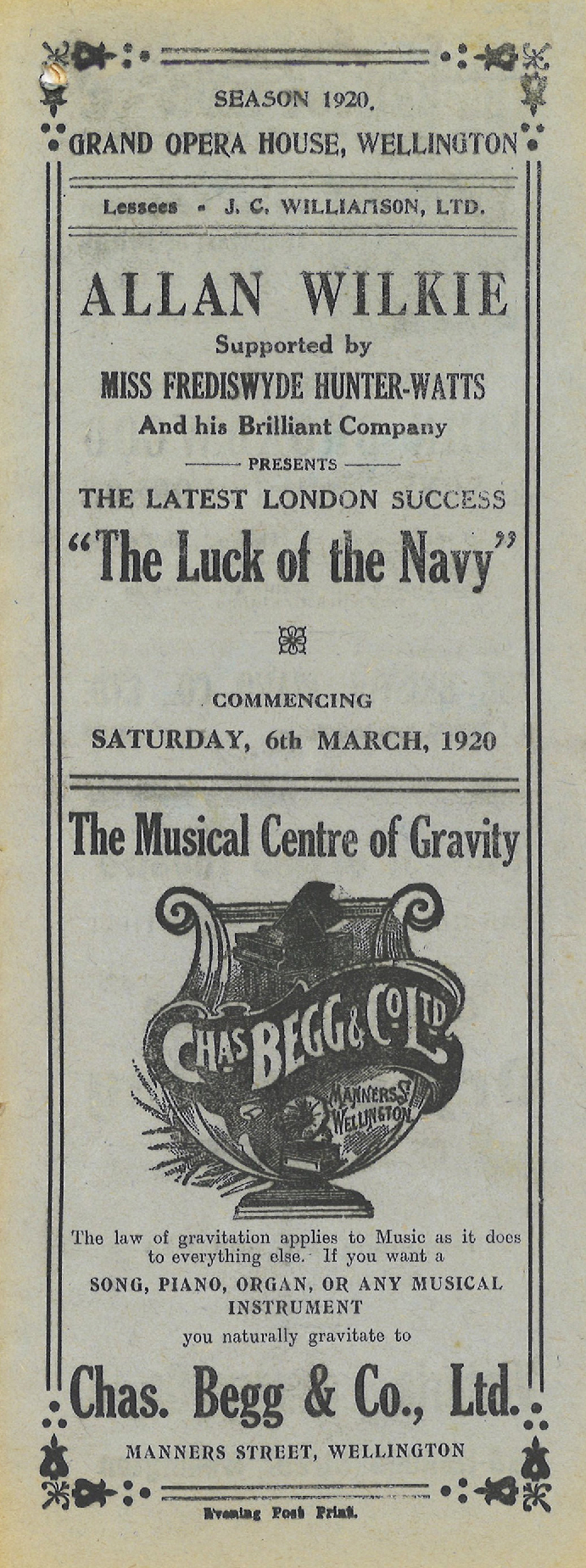 Allan Wilkie: "The Luck of the Navy"