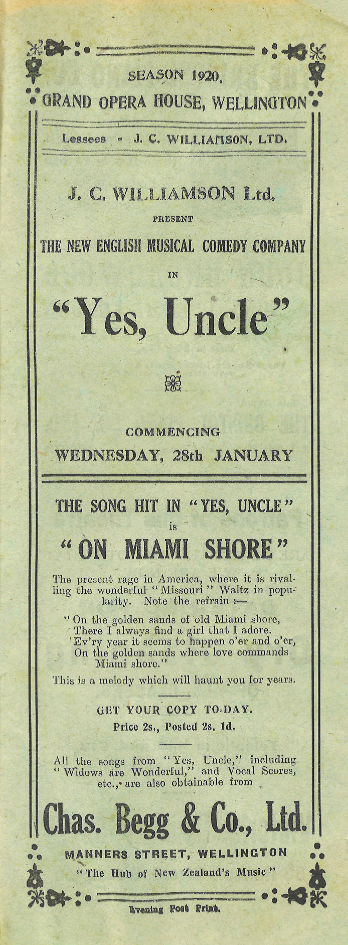 J.C. Williamson: "Yes, Uncle"