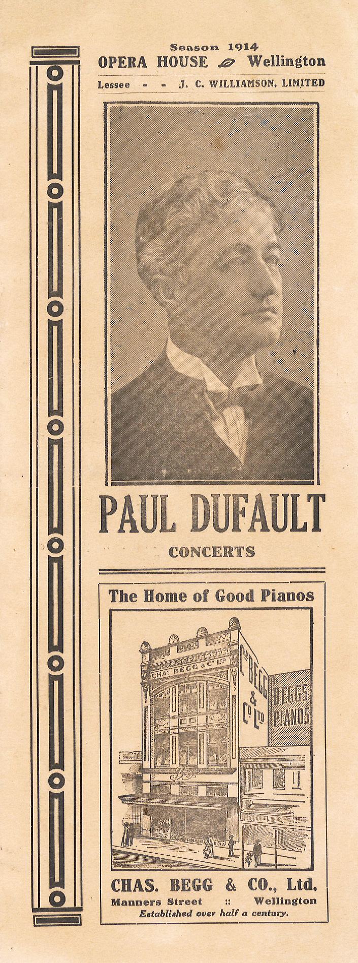 Paul Dufault concert programme