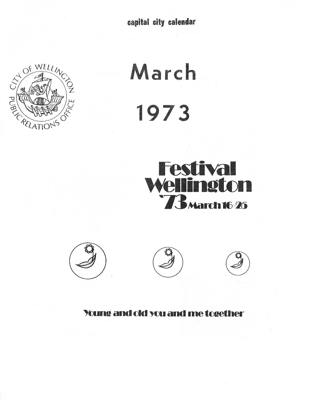 Capital City Calendar March 1973