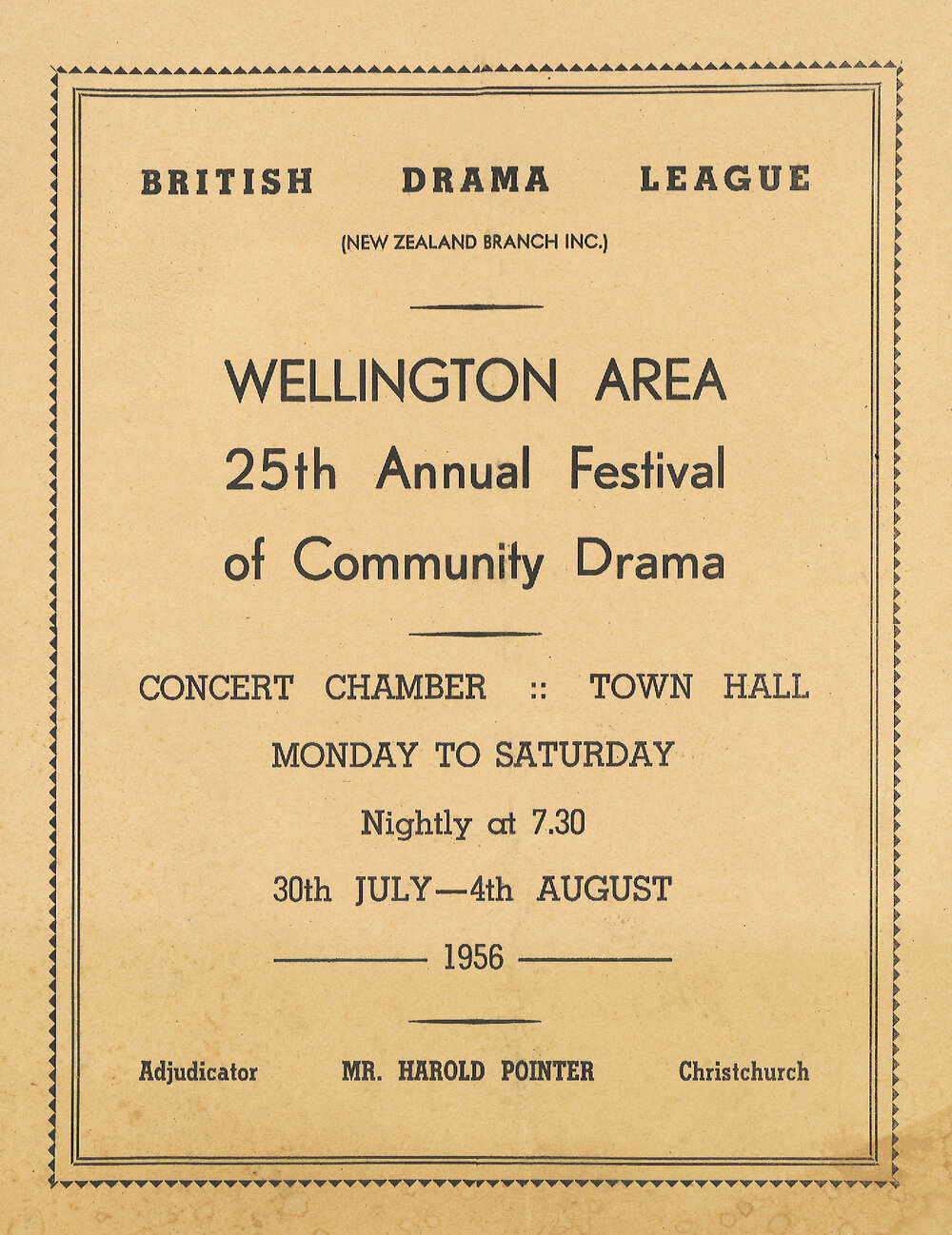 Wellington Area 25th Annual Festival Of Drama (1956)