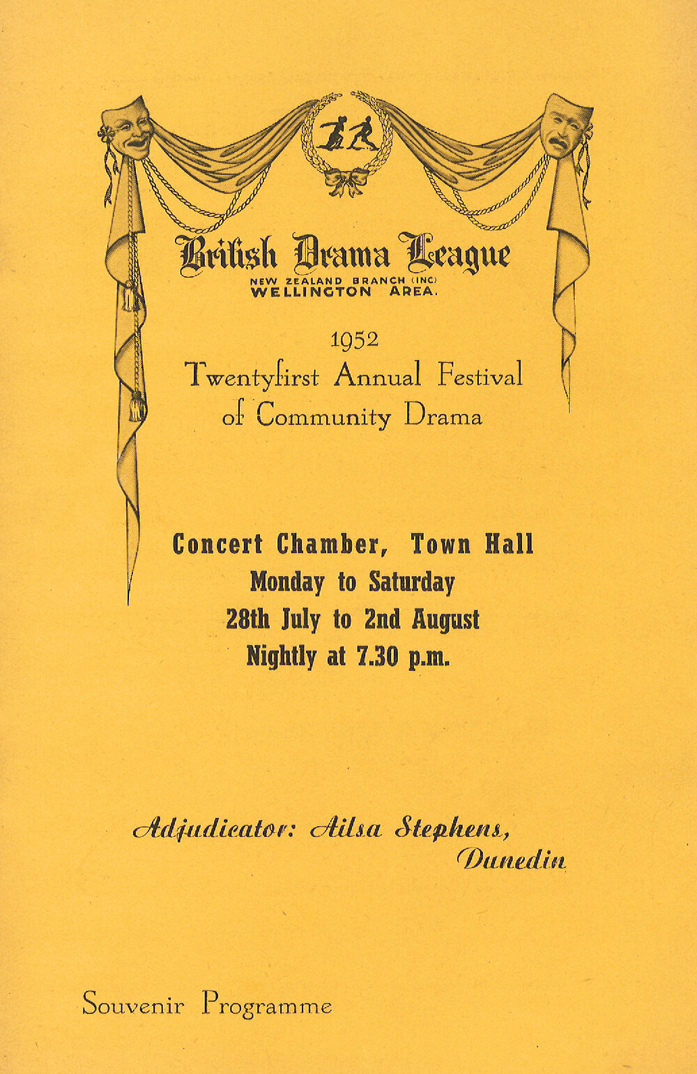 Wellington Area 21st Annual Festival Of Drama (1952)
