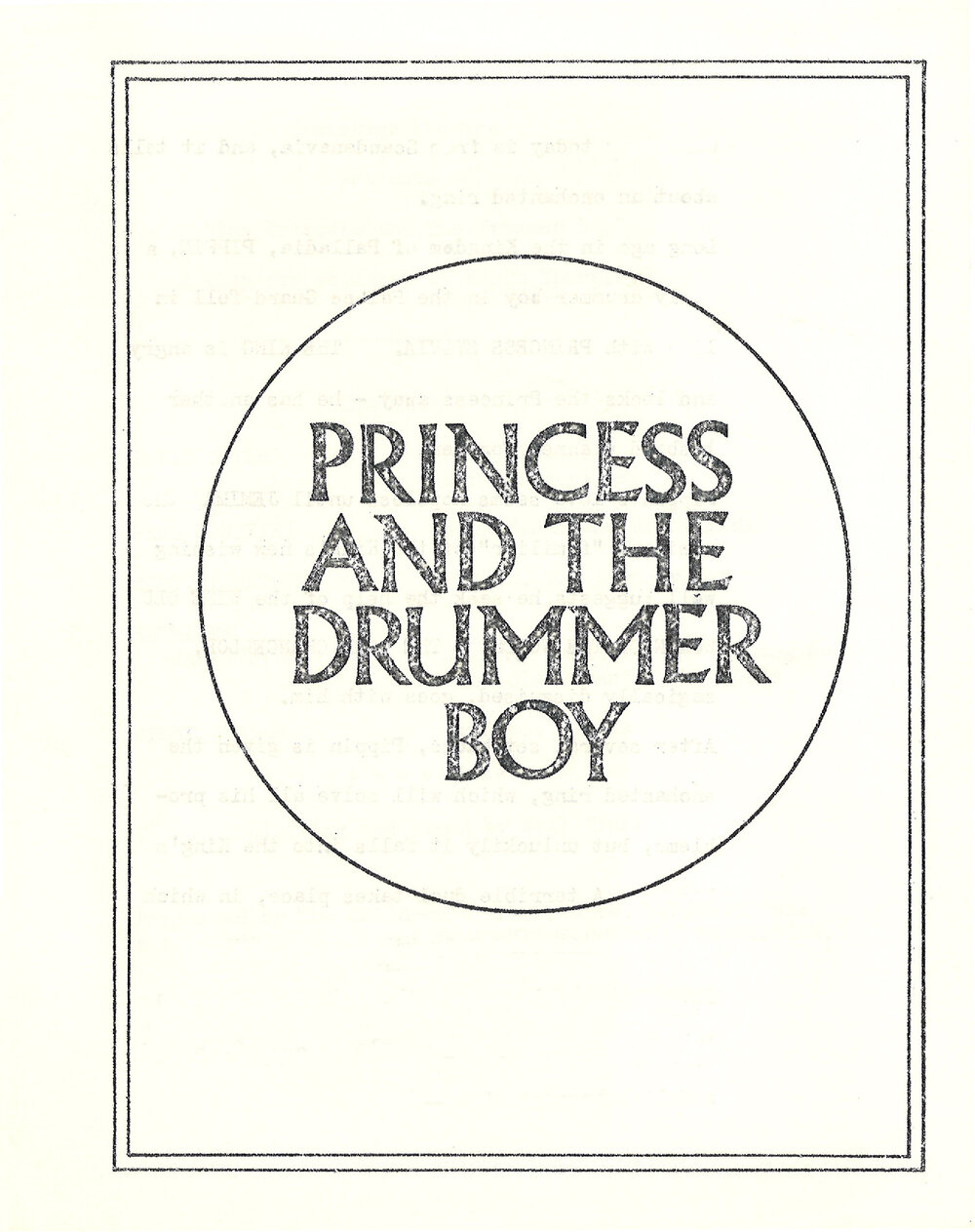 Downstage Theatre: "Princess and the Drummer Boy"